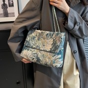Resim ELONGLUAN Vintage Çiçek Desenli Kadın Tote Çanta - Hafif Polyester Omuz Çantası, Çıkarılabilir Askılı ve Mıknatıslı Kapatmalı, Makinede Yıkanabilir, Günlük ve Resmi Kullanım İçin, Sanatsal Aksesuar, Çok Amaçlı El Çantası, Yüksek Kalite Dikiş, Moda Kadın 