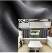 Resim Xuweiwei 76x60cm Karartma Rv Perdeleri 2 Adet Koyu Gri Çift Katlı Polyester Oturma Odası Yatak Odası Mutfak Banyo 