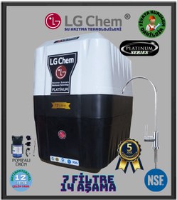 Resim LG Chem Platinum 12 Litre 14 Aşama 7 Filitre Pompalı Su Arıtma Cihazı.90 Gpd Nano Membran 