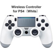 Resim Beyaz-ps4 Gamepad Joystick Denetleyicisi Sony Playstation 4 Pro Slim Pc Ios Android Controle Bluetooth Kablosuz Joypad Çift Titreşim 