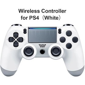 Resim Beyaz-ps4 Gamepad Joystick Denetleyicisi Sony Playstation 4 Pro Slim Pc Ios Android Controle Bluetooth Kablosuz Joypad Çift Titreşim 