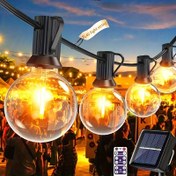 Resim XBATE Solar G40 Dizeli Işıklar Uzaktan Kumanda ile - 8 Mod, LED, Kırılmaz Ampuller, Kısılabilir Veranda Asma Işıkları Bahçe, Bahçe, Güverte, Veranda, Pergola, Havuz, Kamp, Parti için - Her Havaya Dayanıklı, Dış Mekan Aydınlatması | Modern Dış Mekan Işıkları | Güneş Enerjili Işıklar, Dış Mekan Işık Zinciri 