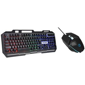 Resim Hytech HKM-X86 Quin RGB Zemin Aydınlatmalı USB Q Gaming Klavye + Mouse Set 