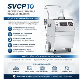 Resim Nicevap Nice Vap SVCP10 Kuru Buhar Üretebilen Inox 10 Bar Kimyasal Püskürtebilen 
