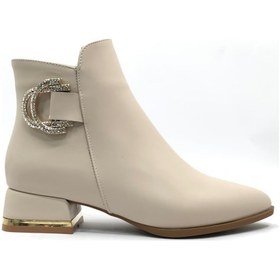 Resim Feles Taş Toka Detaylı Düz Kadın Bot Ten 