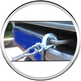 Resim Drs Tuning Döküm Kancalı Araba Çelik Çekme Halatı 2 Ton Izoleli 2,5 Metre 4,5 mm Kalınlık 