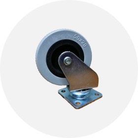 Resim ARON (4 ADET) 50x20 Teker Mobilya Masa Büro Ofis Sehpa Tv Ünite Beşik Yatak Baza Tekeri 7cm 