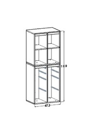 Resim OYUNCAK DOLABI Mega Kaan-3 Mdf Oyuncak Saklama Dolabı Renkli 