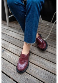 Resim Montero Kadın Kırışık Makosen Bordo 