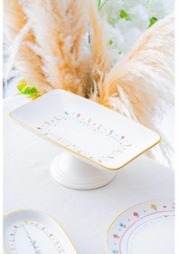 Resim Acar Hca-7731 Livaldi Ayaklı Çikolata Tabağı Bej 