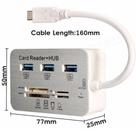 Resim 3.0 3xport Usb Hub + Card Reader Renk Gümüş 