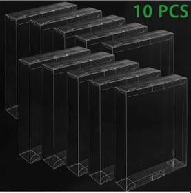 Resim Sunshine022 Snes Ve N64 Kutuları İçin 10 Adet Sert Pet Kılıf 0.35mm Çizilmeye Dayanıklı 