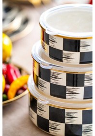 Resim Nishev Elite Class İtalyan Dama Model 3'lü Saklama Kabı Seti 14/16/18 Cm Diğer 