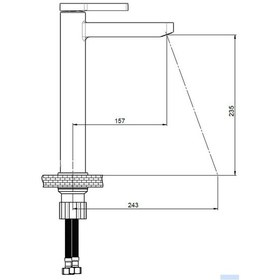 Resim Gpd Gildo Set Üstü Lavabo Bataryası Siyah Rose Msl165-S-R 