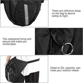 Resim KIMISS Motosiklet Için Fit Öküz Bacak Çantası Bel Damlası Uyluk Kalça Serseri Kemer Paketi - Yansıtıcı Şeritler Ve Çoklu Cepler Ile Su Geçirmez Açık Hava Bel Paketi 