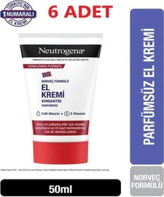 Resim Neutrogena Norveç Formülü Parfümsüz El Kremi 6 x 50 ML 