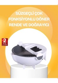 Resim Buğz 5 Fonksiyonlu Döner Süzgeçli Rende Ve Dilimleyici Aparat 
