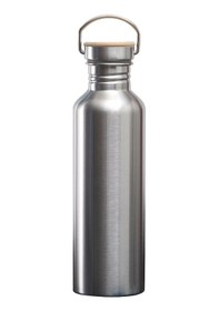 Resim Youmex 750ml 304 Çelik Spor Su Bardağı, Bambu Kapaklı Geniş Açık, Bisiklet, Koşu, Dağcılık İçin Taşınabilir Hidrasyon Sisei Gümüş 