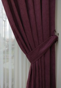 Resim Evdepo Home Deniz Soft Pileli Fon Perde Mürdüm 