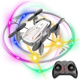Resim Katlanabilir Mini Bk2 Drone Optik Akışlı Led Işıklı Tek Tuş Kalkış Katlanabilir Tasarım Rc Uzaktan Kumandalı Drone - Beyaz 