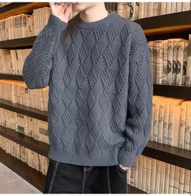 Resim Edwardest 25 Yeni Kalınlaştırılmış Bükülmüş Kazak Erkek Sonbahar Ve Kış Sıcak Giysiler Örme Kazak Siyah 