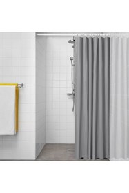 Resim IKEA Duş Perdesi, Gri 180x200 Cm Halkalı 