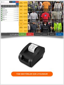 Resim ÖZ BARKOD Termal Fiş Yazıcı + Barkodlu Satış Sistemi Programı 