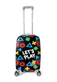 Resim Coral High Let's Play Desenli Kabin Boy Valiz 50cm 16559 Siyah - Kırmızı 