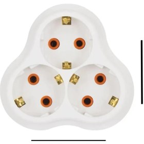 Resim Nilson Fiş 3lü Topraklı Priz (Golyat Tipi) Beyaz 