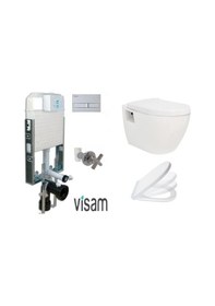 Resim Visam-Alvit Genova Gömme Rezervuar Asma Klozet Seti 5 Parça Tam S 