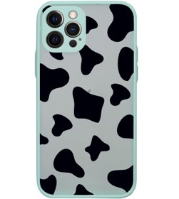Resim mooodcase Iphone 12 Pro Uyumlu Kamera Lens Korumalı İnek Desenli Telefon Kılıfı 