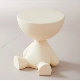 Resim Gateesat 1 Adet Modern Ayı Şeklinde Plastik Komodin - Beyaz Yatak Odası Depolama Beyaz 