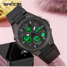 Resim Gaojunshop01 Çift Tarzı Sanda Spor Elektronik Saati Çift Ekran Işık Zamanlayıcı Hediyelik Siyah Diğer 
