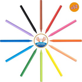 Resim BIC Plastidecor Elleri Kirletmeyen Pastel Boya, 12'li Kutu, Elleri Boyamaz, 30 Aydan Büyük Çocuklar İçin İdeal 
