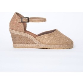 Resim Star Tombis Gerçek Elişi Hasırlı Keten Espadril Dolgu Topuk Handmade Hasır 