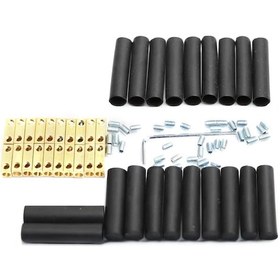 Resim Yifomall 20a Hızlı Bağlantı Terminali Seti, Bakır Kare Konektör, Isıyla Küçülen Tüp Ve Kablo İle 20 Parça 