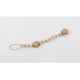 Resim Key Kids Akçaağaç Doğal Emzik Askısı Ve Emzik Zinciri Ve Emzik Kl 