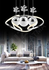 Resim GYK LİGHT Drone kumandalı gümüş 3 renk aydınlatma avize 