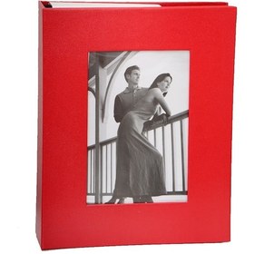 Resim 10 x 15 CM 200'lük Deri Pencereli Fotoğraf Albümü 