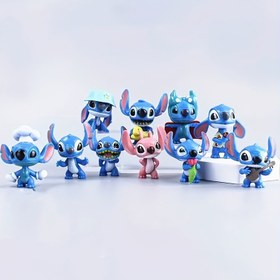 Resim 10 Disney Stitch PVC Figürleri, Pasta ve Masaüstü Süsleri Olarak Kullanıma Uygun, Arabalar, Yurtlar, Yatak Odaları, Doğum Günleri, Sevgililer Günü ve Yeni Yıl Hediyeleri İçin Mükemmel, Elektrik Gerektirmez 