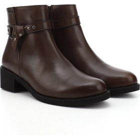 Resim Gönderi R Kadın Kahve Antik Fermuarlı Kalın Topuklu Hakiki Deri Bot Gkzb13453406 Kahve 