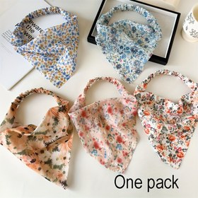 Resim 1'li Paket Kadınlar için Çiçek Desenli Elastik Bandana - Vintage Tie-Dye Üçgen Başörtüsü İlkbahar Yaz, Sevgililer Günü Hediyesi, Günlük Kullanım & Fotoğraf Çekimleri, Saç Bandanası 