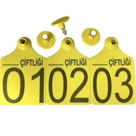 Resim 50 Adet Sarı Xl Büyükboy Hayvan Küpesi Pens Ucu Hediye 