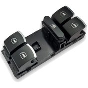 Resim Seat Toledo 05-09 Sol Ön Kapı Cam Düğmesi Dörtlü Krom 5K4959857A 