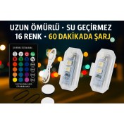 Resim Gmd Drone Çakarlı Lamba 7 Renk Harekete Duyarlı Kumandalı 4 Adet 