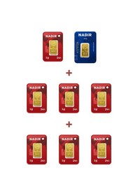 Resim Nadir Gold 24 Ayar 9,5 Gram Külçe Altın 1 Adet 2,5 Gram Külçe Altın + 7 Adet 1 Gram Külçe Altın 
