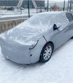 Resim CoverPlus Dacia Sandero Uyumlu Branda Kar Buz Önleyici Ön Cam Yarım Brandası 