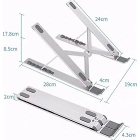 Resim Assess Store N29-2 Büyük 14” - 17.3” Katlanır Alüminyum Laptop Standı 