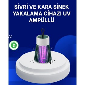 Resim 2’si 1 Arada LED Işıklı Elektrikli Böcek Öldürücü 