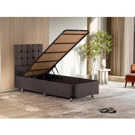 Resim Niron Rama Füme Baza Ve Başlık Seti, Tek Kişilik 90x200 cm Baza V 